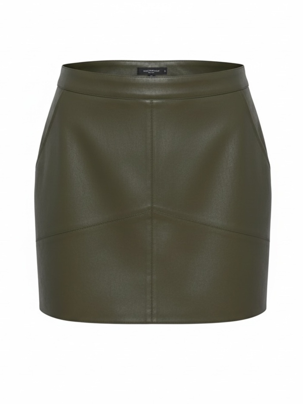 Lulus NWT army green faux leather mini skirt, medium